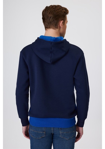 Kapüşon Yaka Lacivert Erkek Sweatshirt 231 Lcm 241017 Juno Lacä°vert-Ä°ndä
