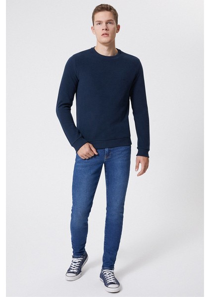 O Yaka Açik Lacivert Erkek Sweatshirt 231 Lcm 241011 Newdwade A.lacivert