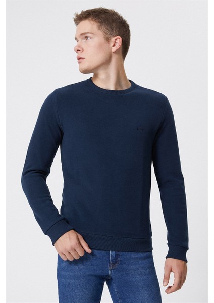 O Yaka Açik Lacivert Erkek Sweatshirt 231 Lcm 241011 Newdwade A.lacivert