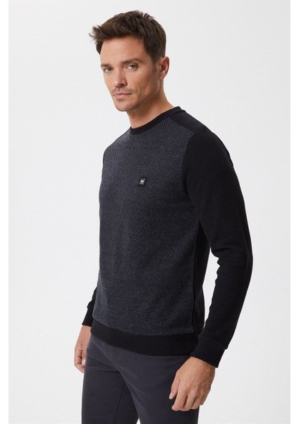 O Yaka Siyah - Antrasit Erkek Sweatshirt 231 Lcm 241009 Ethan Siyah - Antra modelleri