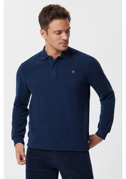 Newblend Erkek Polo Yaka Sweatshirt A.lacivert fiyatları