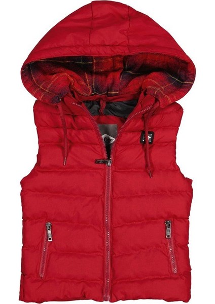 Düz Bordo Erkek Çocuk Yelek 231 Lcb 235001 Caspıan Bordo