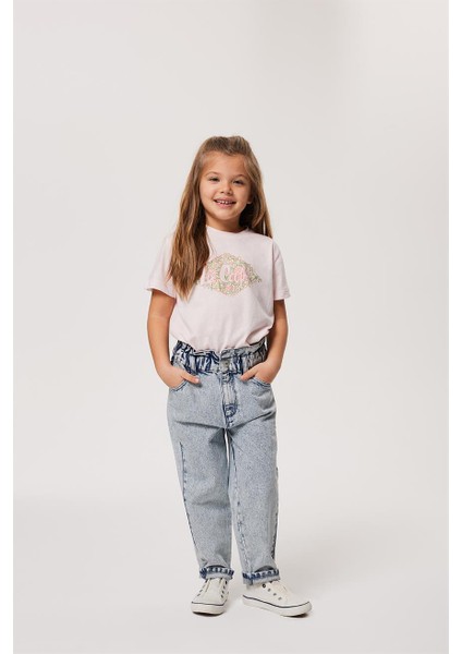 Lastikli Bel Açık Mavi Kadın Denim Pantolon 232 Lcg 121004 Bella Lıght Blue modelleri