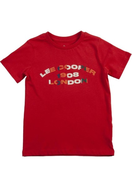 Baskılı Kırmızı Erkek Çocuk T-Shirt 242 Lcb 242004 Astın Kırmızı