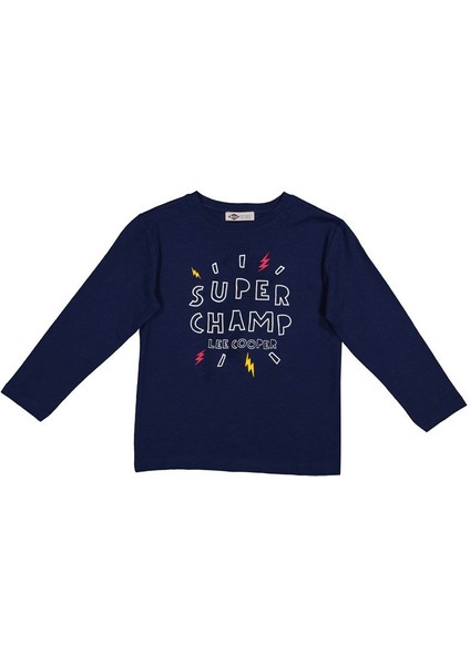 Brado Erkek Çocuk Bisiklet Yaka T-Shirt Lacivert