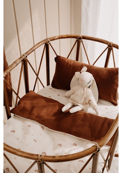 Anne Yanı Müslin Nevresim Takımı | Boho Rainbow