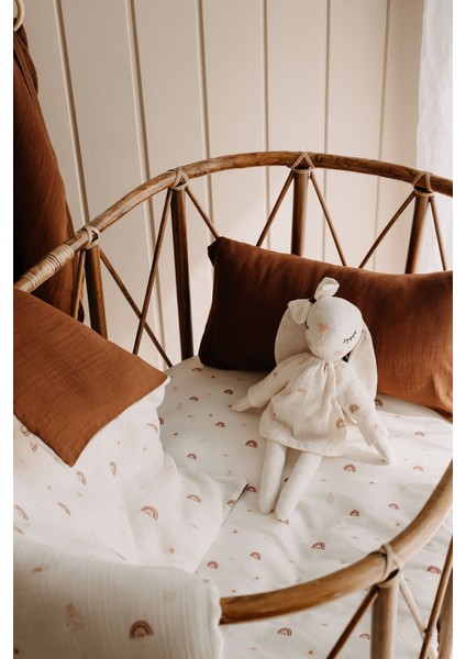 Anne Yanı Müslin Nevresim Takımı | Boho Rainbow modelleri