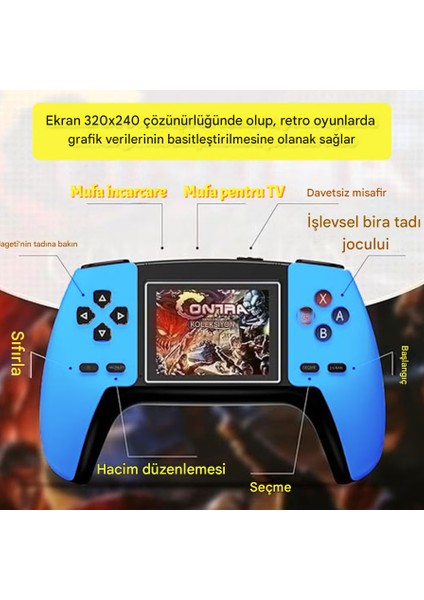 P5 Controller Av Bağlantı 520 Retro Oyunlu Arcade El Konsolu Atari 2 Kişilik