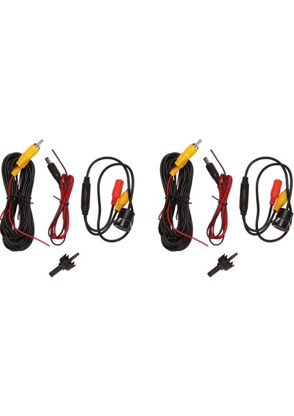 2x Araç Arka Görüş Kamerası 8-Led Yuvarlak Geri Görüş Kamerası 170 Derece Arka Görüş Hd Gece Görüş Evrensel (Yurt Dışından)