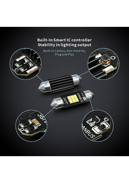 3020 Chipset LED Ampuller 36MM Festoon DE3175 6428 Beyaz (Yurt Dışından) fırsatları