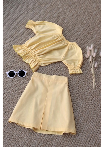 Kız Çocuk Alina Madonna Sarı Etek Bluz Takım fiyatları