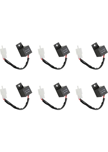 6x 12V LED Röle Göstergesi Röle Motosiklet Dörtlü Yük Göstergesi Lf1-S-Pın Max 150W 2 Pın (Yurt Dışından)