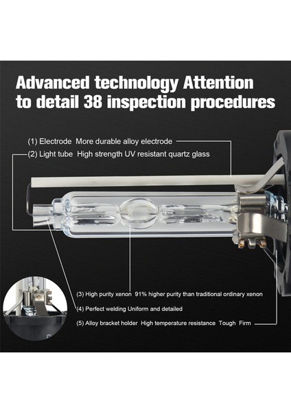 D4S Hıd Ampul 35W 6000K Beyaz, 2'li Paket (Yurt Dışından) fırsatları