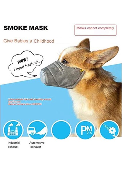 Adet Ayarlanabilir Köpek Solunum Namlu Küçük ve Büyük Köpekler Için Filtre Hava Kirleticileri Anti Sis/anti Toz L (Yurt Dışından)