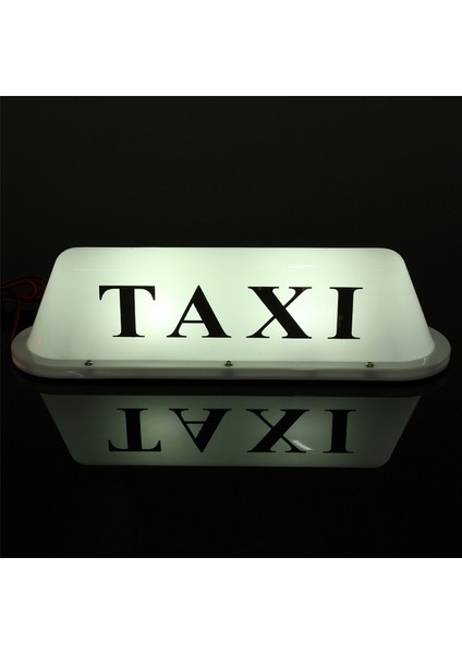 Beyaz Taksi Manyetik Taban Çatı Üstü Araba Kabin LED Burcu Işık Lambası 12V Pvc (Yurt Dışından) indirimleri
