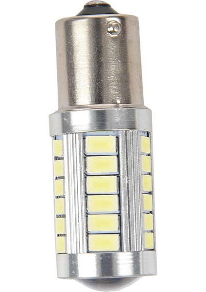 BA15S 12V Beyaz LED Sidelight Araç Ampulü 1156 P21W Gümüş 33-Led (Yurt Dışından)