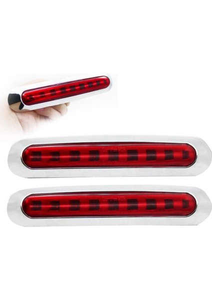 2 Adet 9 LED Yan Sinyal Işıkları Kuyruk Lambası Araba Kamyon Römork Arka Işıklar Park Lambası Kırmızı (Yurt Dışından)