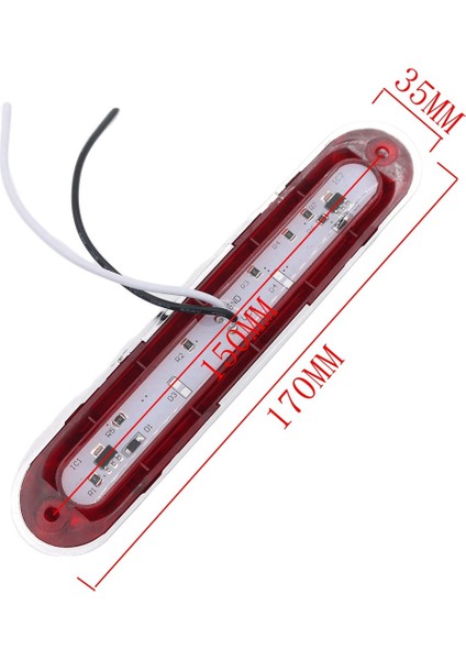 2 Adet 9 LED Yan Sinyal Işıkları Kuyruk Lambası Araba Kamyon Römork Arka Işıklar Park Lambası Kırmızı (Yurt Dışından)