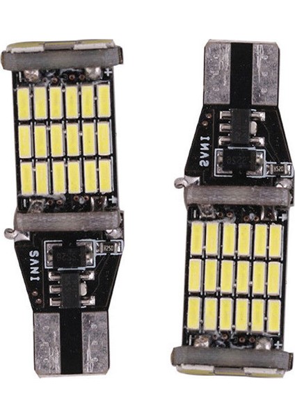 Adet LED Araç Ampulü: 2 Adet T15 W16W 45 Smd 4014 LED Araç Ampulleri Beyaz ve 4 Adet T10 168 W5W 12-Smd 3030 Yonga Seti LED Ampuller (Yurt Dışından)