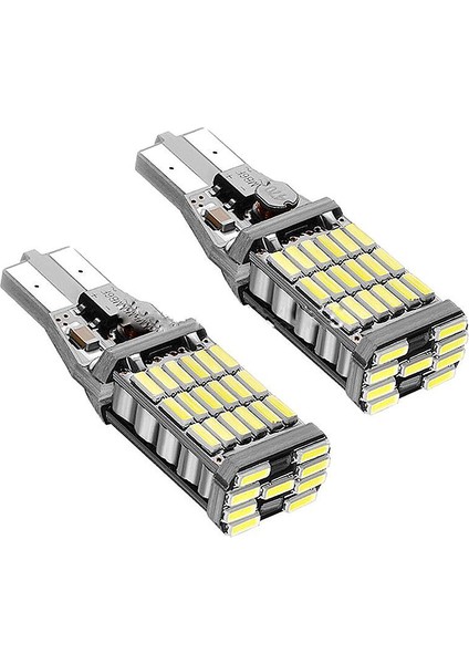 Adet LED Araç Ampulü: 2 Adet T15 W16W 45 Smd 4014 LED Araç Ampulleri Beyaz ve 4 Adet T10 168 W5W 12-Smd 3030 Yonga Seti LED Ampuller (Yurt Dışından)