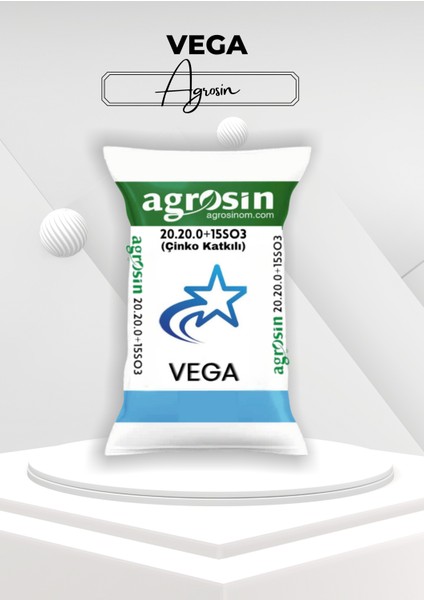 Agrosin Vega Np’li Çinko Destekli Katı Organomineral 20+20+0+Zn Granül Gübre