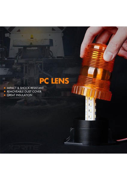 4x Forklift 30 LED Işaret Işığı Strobe Lamba Tehlike Acil Yanıp Sönen Uyarı Amber (Yurt Dışından)
