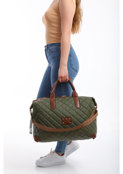 Miami Polo Haki Kapitone Kolay Temizlenebilir El ve Omuz Askılı Plaj, Piknik, Seyahat, Spor Çanta fırsatları