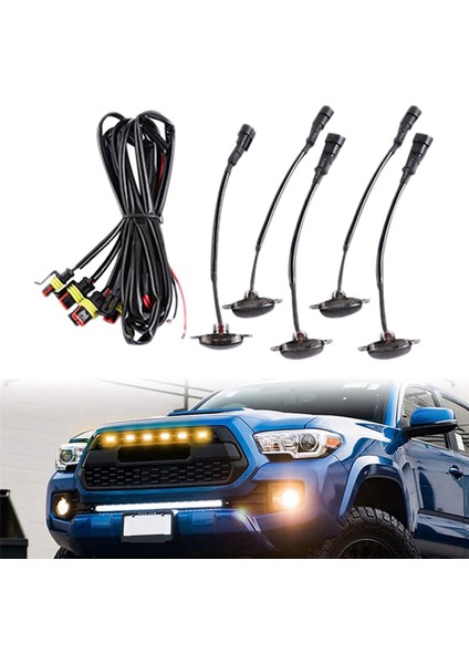 Durango 2011-2021 Için 5pcs Ön Izgara Işıkları LED Sarı Işıklar (Yurt Dışından)