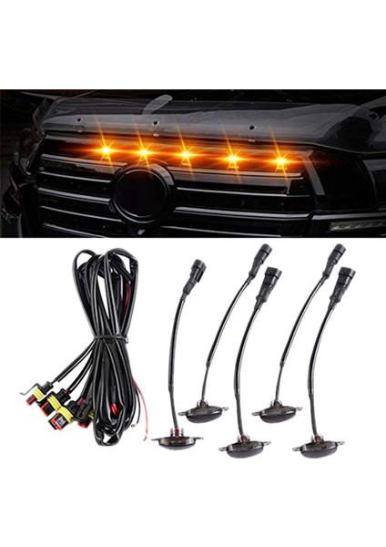 Durango 2011-2021 Için 5pcs Ön Izgara Işıkları LED Sarı Işıklar (Yurt Dışından)