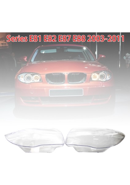 Çift Far Başkanı Işık Lambası Kabuk Araba Far Camı Kabuk Kapak-Bmw 1 Serisi E81 E82 E87 E88 2003-2011 (Yurt Dışından) fiyatları