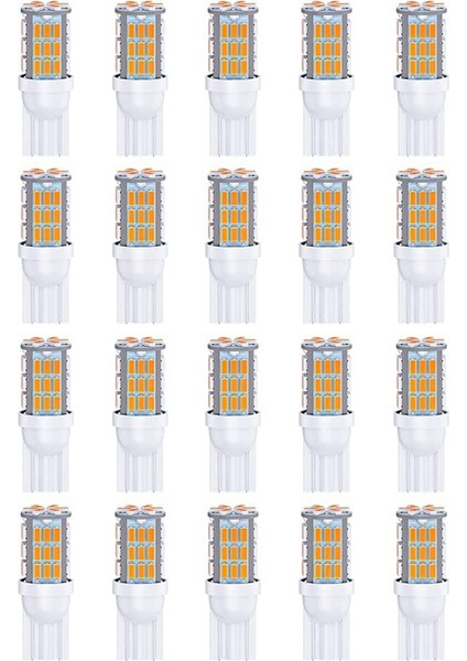 T10 921 194 168 175 LED Ampuller 20'li Paket, 3014 42-Smd LED Rv Römork Tekne Gövdesi Kubbe Harita Lisans Işıkları, Sıcak Beyaz (Yurt Dışından)