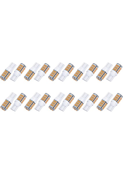 T10 921 194 168 175 LED Ampuller 20'li Paket, 3014 42-Smd LED Rv Römork Tekne Gövdesi Kubbe Harita Lisans Işıkları, Sıcak Beyaz (Yurt Dışından)