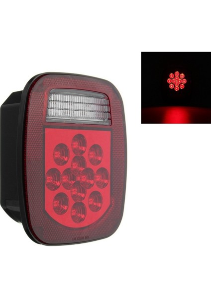3 Adet Evrensel Kırmızı + Beyaz 39 LED Stop Fren Dönüş Kuyruk Kombinasyonu Işık Tj Cj Yj Jk Için (Yurt Dışından)