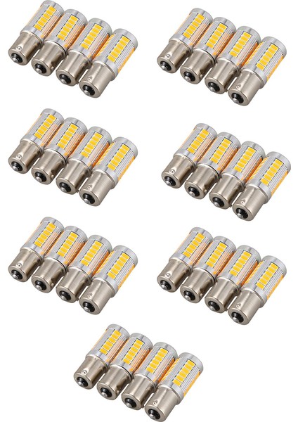 20 Adet Amber 1156PY BAU15S PY21W LED 33SMD Araba Kuyruk Dönüş Freni Ters Sinyal Ampul Y (Yurt Dışından)