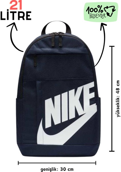 Sırt Çantası (21L) Nk Elmntl Bkpk DD0559-452 Mavi