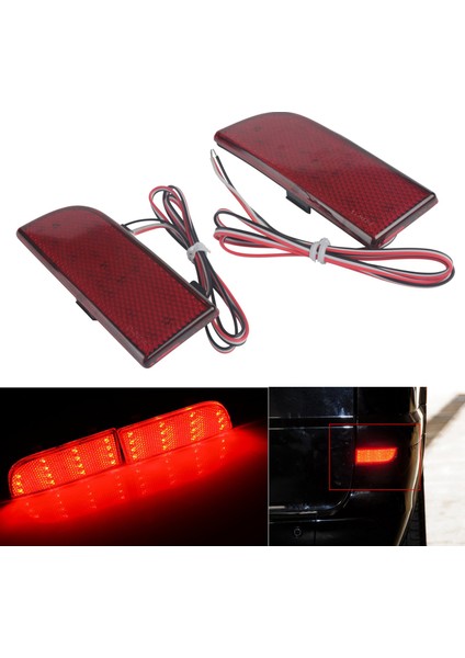 1 Çift Arka Tampon Reflektör LED Stop Fren Lambası W639 2003-14 Için (Yurt Dışından)
