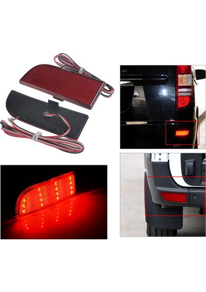 1 Çift Arka Tampon Reflektör LED Stop Fren Lambası W639 2003-14 Için (Yurt Dışından)