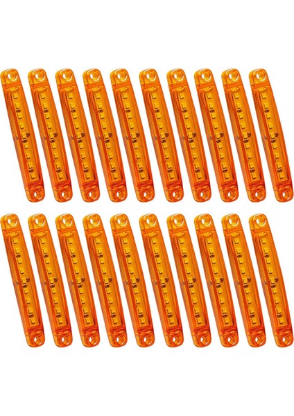 20 Adet Amber 9 LED Mühürlü Yan Işaretleyici Park Lambası Sinyal Işığı 12V Araba Kamyon Römork Kamyon Için (Yurt Dışından)