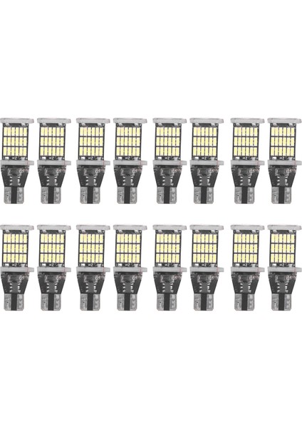 16X T15 W16W 45 Smd 4014 LED Araç Ters Arka Ampuller 6000K Beyaz (Yurt Dışından)