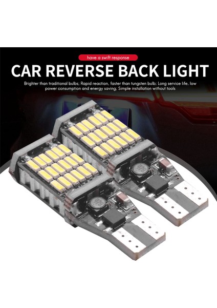 16X T15 W16W 45 Smd 4014 LED Araç Ters Arka Ampuller 6000K Beyaz (Yurt Dışından) fiyatları