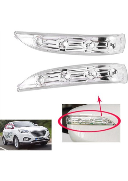 LED Ayna Işık Dönüş Sinyali Dönüş Dönüş Göstergesi Tekrarlayıcı IX35 2009-2014 87624-2S200 87614-2S200 (Yurt Dışından)