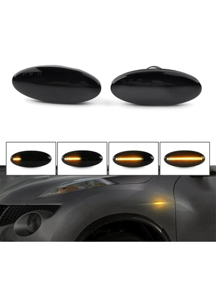 4x Araba Dinamik LED Yan Işaretleyici Dönüş Sinyali Işıkları Dualis Juke Micra Mart Micra (Yurt Dışından) fırsatları
