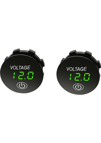 2x Pil Kapasitesi Ekran Voltmetre LED Dijital Gerilim Ölçer Dokunmatik Açık Kapalı Anahtarı Araba Motosiklet Dc 3 V-35 V Yeşil (Yurt Dışından)