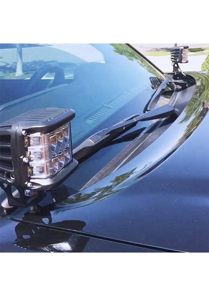 8x LED Işık Pod Metal Kaput Montaj Braketi Kiti 2016-2020 Için Hendek Kaput Işık Braketleri (Yurt Dışından) fiyatları