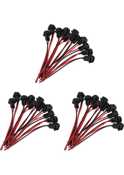 30X T10 W5W 168 194 Lamba Tutucu Soket Cam Taban Lamba Soketi Dıy, Siyah (Yurt Dışından)