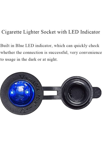 Mavi LED Göstergeli 2 Paket Şarj Aleti Çakmak, Araç Çakmak Şarj Soketi 0,6 M Bağlantı Kablosu Araba Deniz Motosikleti (Yurt Dışından) indirimleri
