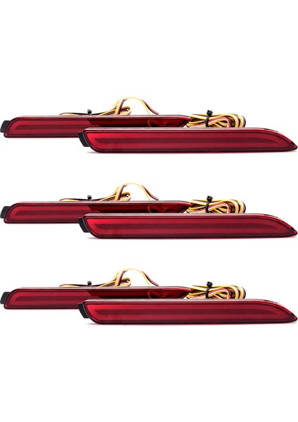 Sienna Wish Fortuner Için 3x LED Arka Tampon Sis Lambası Kuyruk Fren Işık Reflektörü Sürüş Lambası (Yurt Dışından)