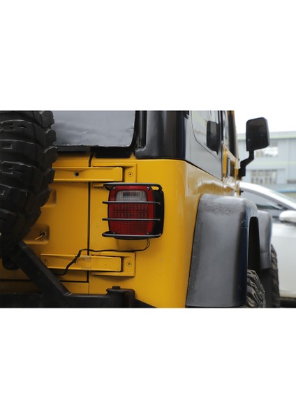 Araba Arka Kuyruk Işık Lambası Kapağı Koruma Jeep Wrangler Tj 1997-2006 Aksesuarları Siyah 2 Adet (Yurt Dışından)
