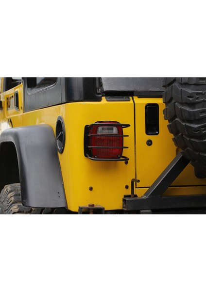 Araba Arka Kuyruk Işık Lambası Kapağı Koruma Jeep Wrangler Tj 1997-2006 Aksesuarları Siyah 2 Adet (Yurt Dışından)