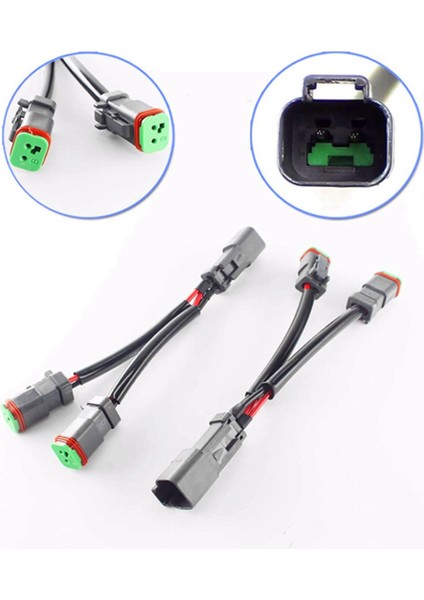 Y Tipi Deutsch Dt Dtp 2 Pin Soket Adaptörü LED Pod Çalışma Işığı Güçlendirme Konnektörleri Kablo Demeti (Yurt Dışından)